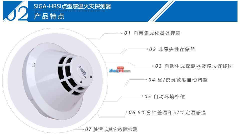 SIGA-HRSIC點型感溫火災探測器特點