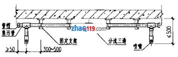 防護區(qū)無吊頂噴嘴安裝圖